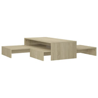 Thumbnail for Satztisch-Set Sonoma-Eiche 100x100x26,5 cm Holzwerkstoff