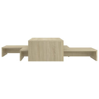 Thumbnail for Satztisch-Set Sonoma-Eiche 100x100x26,5 cm Holzwerkstoff