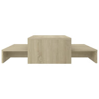 Thumbnail for Satztisch-Set Sonoma-Eiche 100x100x26,5 cm Holzwerkstoff