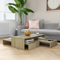 Thumbnail for Satztisch-Set Sonoma-Eiche 100x100x26,5 cm Holzwerkstoff