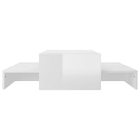 Thumbnail for Satztisch-Set Hochglanz-Weiß 100x100x26,5 cm
