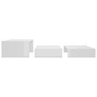 Thumbnail for Satztisch-Set Hochglanz-Weiß 100x100x26,5 cm