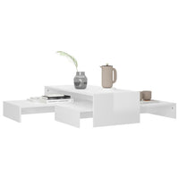 Thumbnail for Satztisch-Set Hochglanz-Weiß 100x100x26,5 cm