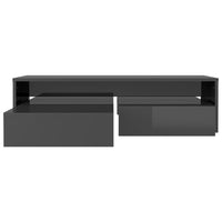 Thumbnail for Satztisch-Set Hochglanz-Grau 100x100x26,5 cm