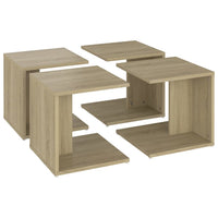 Thumbnail for Couchtische 4 Stk. Sonoma-Eiche 33x33x33 cm Holzwerkstoff