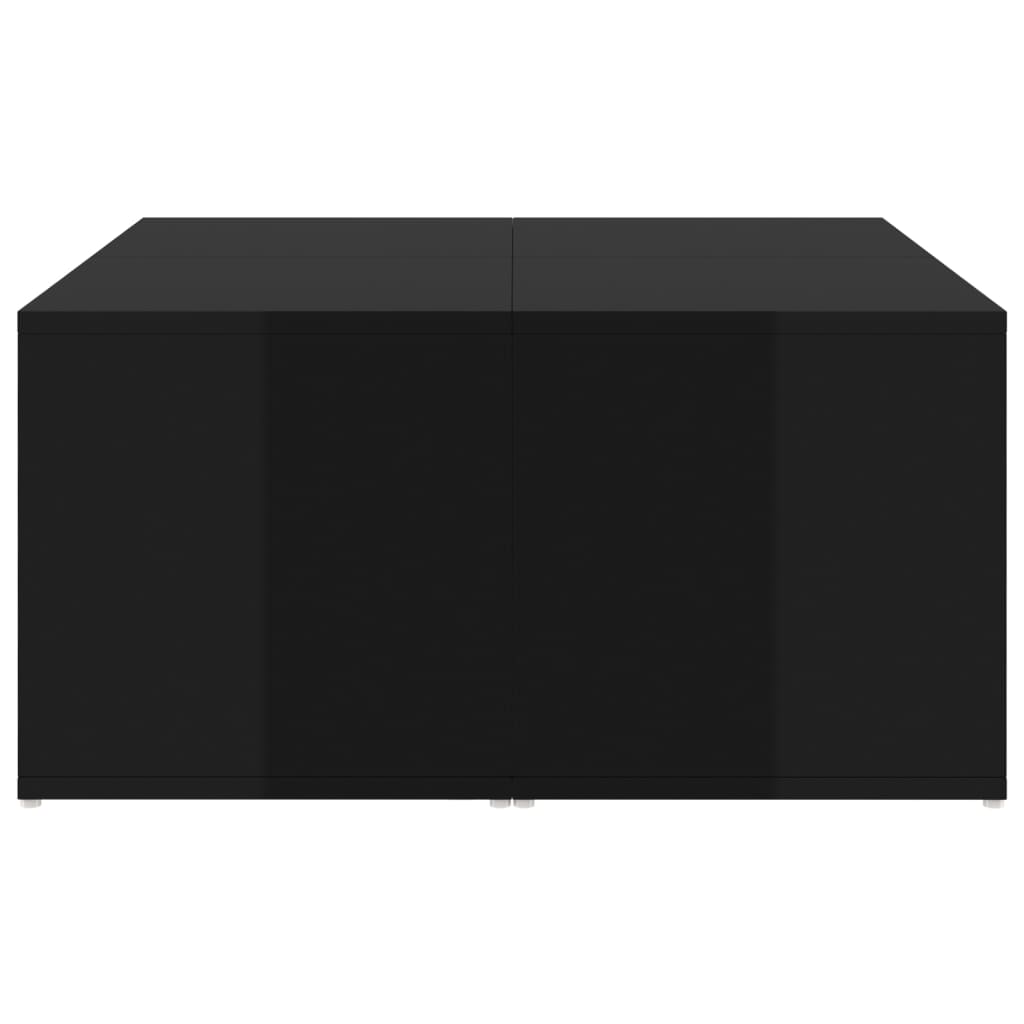 Couchtische 4 Stk. Hochglanz-Schwarz 33x33x33 cm Holzwerkstoff