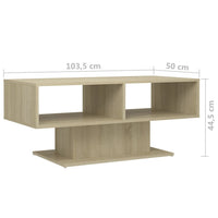 Thumbnail for Couchtisch Sonoma-Eiche 103,5x50x44,5 cm Holzwerkstoff
