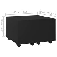Thumbnail for Couchtisch Schwarz 60x60x38 cm Holzwerkstoff