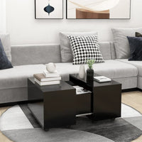 Thumbnail for Couchtisch Schwarz 60x60x38 cm Holzwerkstoff