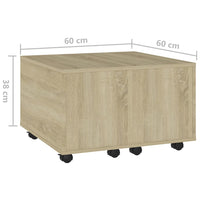 Thumbnail for Couchtisch Sonoma-Eiche 60x60x38 cm Holzwerkstoff