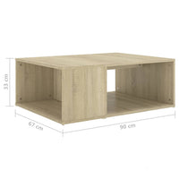 Thumbnail for Couchtisch Sonoma-Eiche 90x67x33 cm Holzwerkstoff