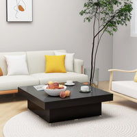 Thumbnail for Couchtisch Schwarz 90x90x28 cm Holzwerkstoff