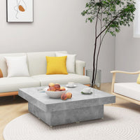Thumbnail for Couchtisch Betongrau 90x90x28 cm Holzwerkstoff