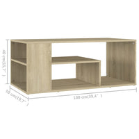 Thumbnail for Couchtisch Sonoma-Eiche 100x50x40 cm Holzwerkstoff