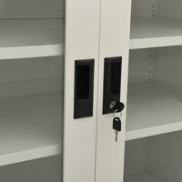 Thumbnail for Büroschrank Hellgrau 90x40x105 cm Stahl