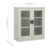 Thumbnail for Büroschrank Hellgrau 90x40x105 cm Stahl