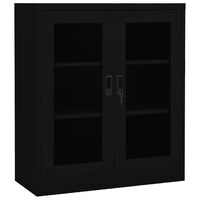 Thumbnail for Büroschrank Schwarz 90x40x105 cm Stahl