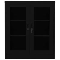 Thumbnail for Büroschrank Schwarz 90x40x105 cm Stahl