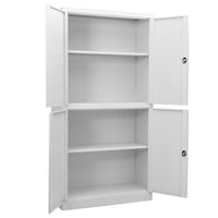 Thumbnail for Büroschrank Hellgrau 90x40x180 cm Stahl