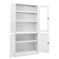 Thumbnail for Büroschrank Weiß 90x40x180 cm Stahl