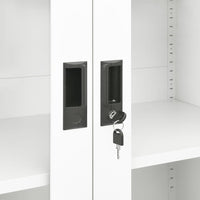 Thumbnail for Büroschrank Weiß 90x40x180 cm Stahl