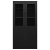 Thumbnail for Büroschrank Schwarz 90x40x180 cm Stahl