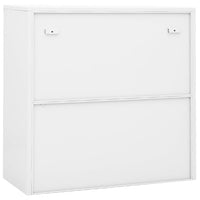 Thumbnail for Büroschrank mit Schiebetür Weiß 90x40x90 cm Stahl