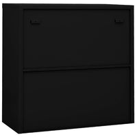 Thumbnail for Büroschrank mit Schiebetür Schwarz 90x40x90 cm Stahl