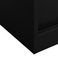 Thumbnail for Büroschrank mit Schiebetür Schwarz 90x40x90 cm Stahl