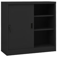 Thumbnail for Büroschrank mit Schiebetür Anthrazit 90x40x90 cm Stahl