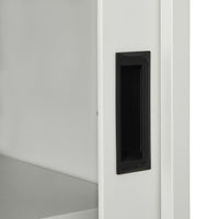 Thumbnail for Schrank mit Schiebetür Hellgrau 90x40x90 cm Stahl
