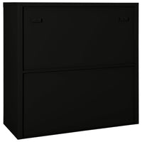 Thumbnail for Schrank mit Schiebetür Schwarz 90x40x90 cm Stahl