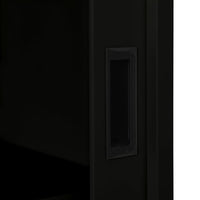Thumbnail for Schrank mit Schiebetür Schwarz 90x40x90 cm Stahl