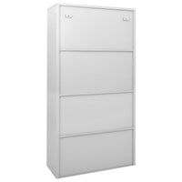 Thumbnail for Büroschrank mit Schiebetür Hellgrau 90x40x180 cm Stahl