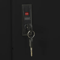 Thumbnail for Büroschrank mit Schiebetür Schwarz 90x40x180 cm Stahl
