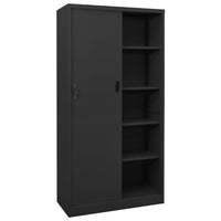 Thumbnail for Büroschrank mit Schiebetür Anthrazit 90x40x180 cm Stahl
