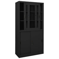 Thumbnail for Büroschrank mit Schiebetür Anthrazit 90x40x180 cm Stahl