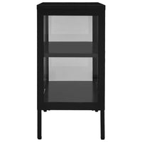 Thumbnail for Sideboard Schwarz 70x35x70 cm Stahl und Glas