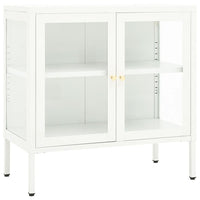 Thumbnail for Sideboard Weiß 70x35x70 cm Stahl und Glas
