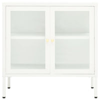 Thumbnail for Sideboard Weiß 70x35x70 cm Stahl und Glas