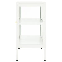Thumbnail for Sideboard Weiß 70x35x70 cm Stahl und Glas