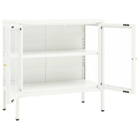 Thumbnail for Sideboard Weiß 70x35x70 cm Stahl und Glas