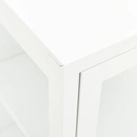 Thumbnail for Sideboard Weiß 70x35x70 cm Stahl und Glas