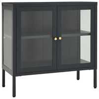 Thumbnail for Sideboard Anthrazit 70x35x70 cm Stahl und Glas