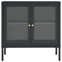 Thumbnail for Sideboard Anthrazit 70x35x70 cm Stahl und Glas