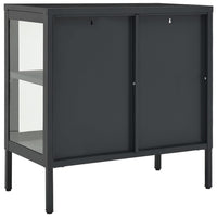 Thumbnail for Sideboard Anthrazit 70x35x70 cm Stahl und Glas