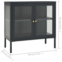 Thumbnail for Sideboard Anthrazit 70x35x70 cm Stahl und Glas