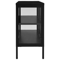 Thumbnail for Sideboard Schwarz 70x35x70 cm Stahl und Glas