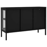 Thumbnail for Sideboard Schwarz 70x35x70 cm Stahl und Glas