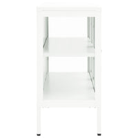 Thumbnail for Sideboard Weiß 105x35x70 cm Stahl und Glas
